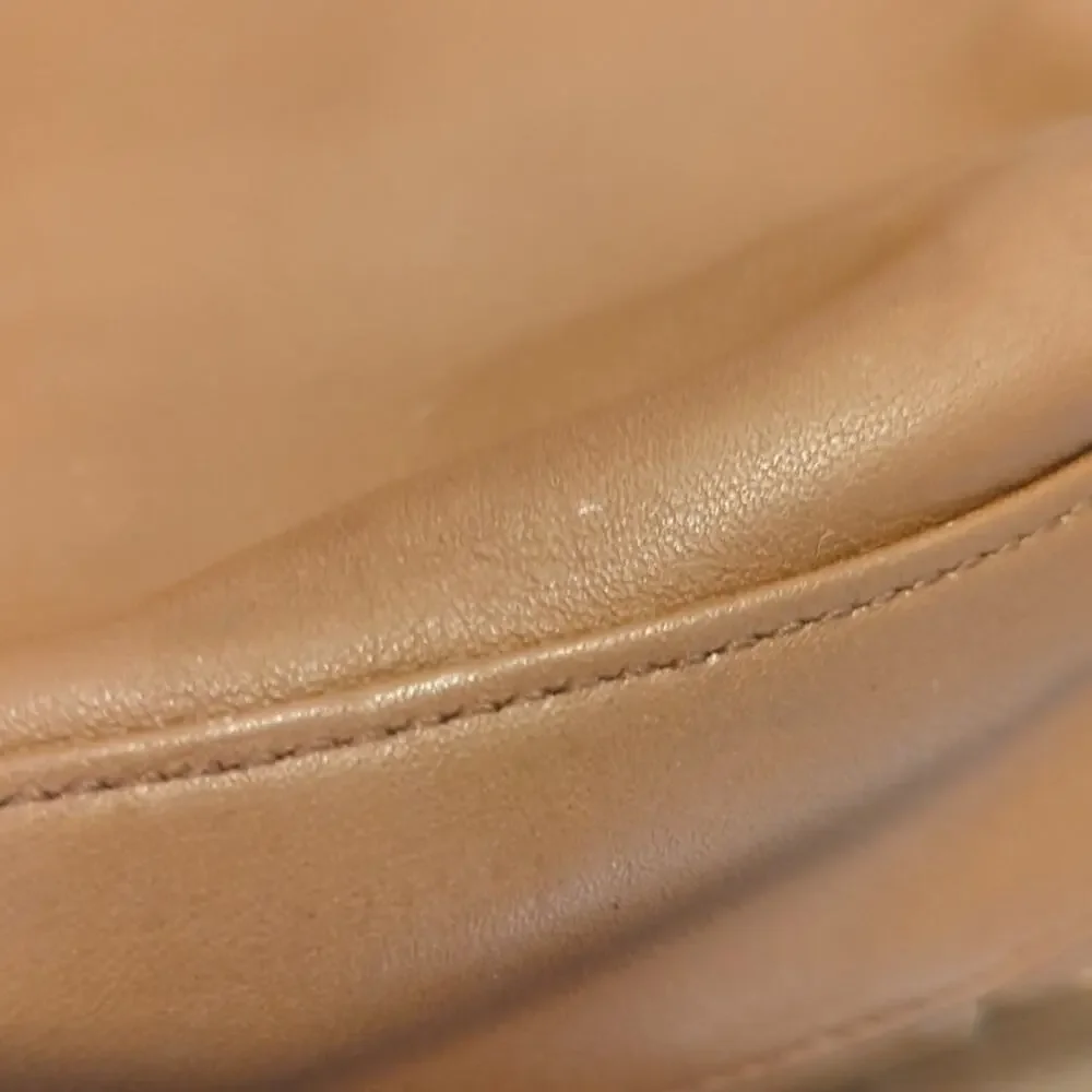 Levenger Business Vintage Tan Leather Briefcase with Crossbody Strap